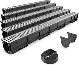 Vodaland - 3 Inch Trench Drain Stainless Pro Channel - 5 Pack