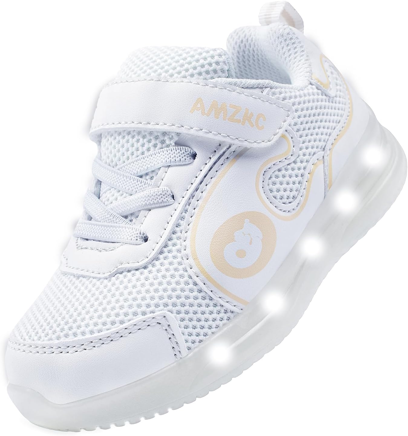 ZKA Toddler Light Up Shoes for Girls Boys Size 5 to Size 13 Sparkle Walking Running Tennis Casual Fashion Sport