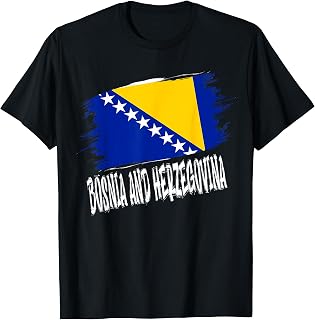 Patriotic Retro Bosnian Flag Bosnia and Herzegovina T-Shirt