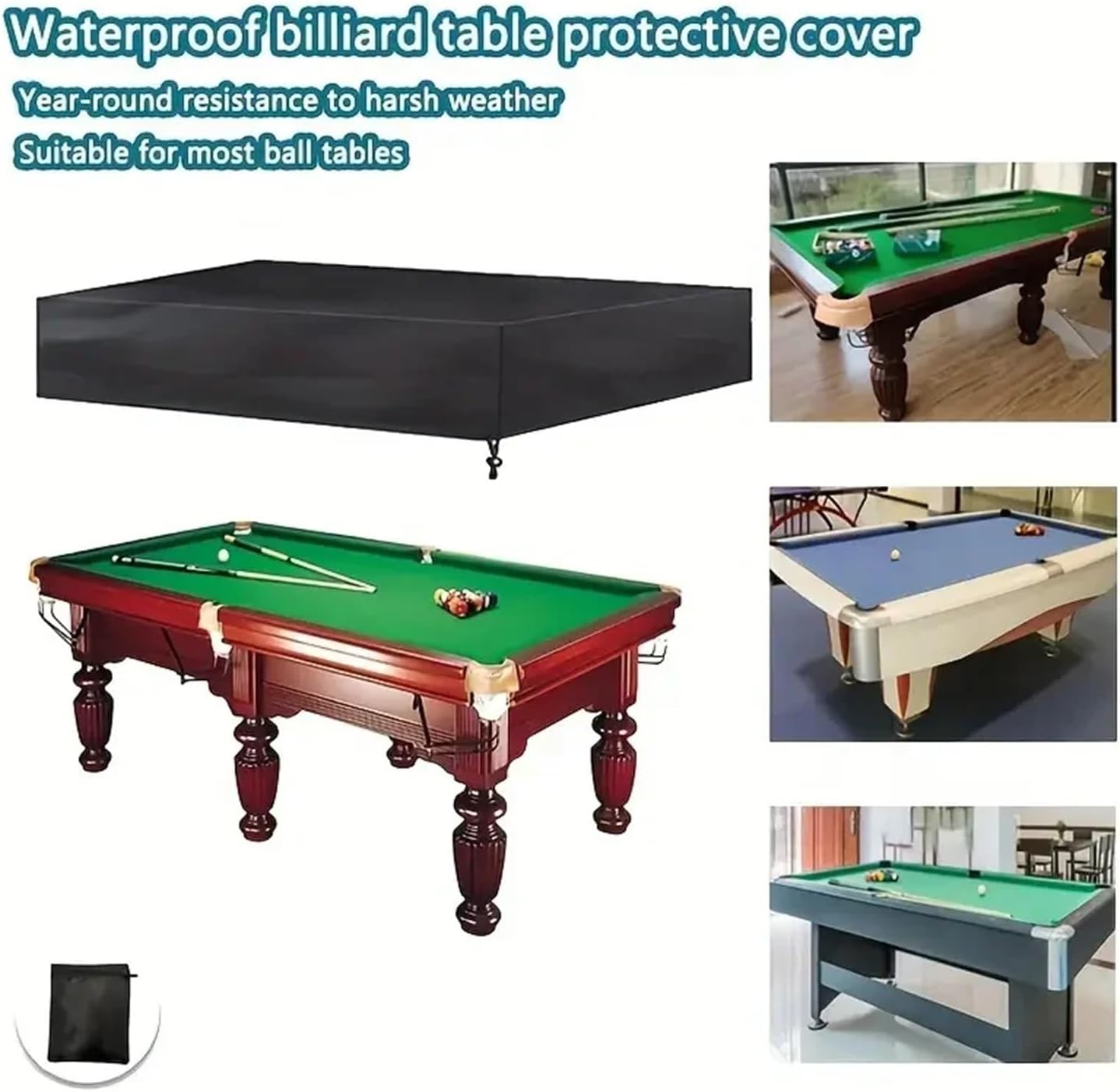 Pool Table Cover 1 Pcs Dustproof Pool Table Cover - Scratch and Tear Resistant