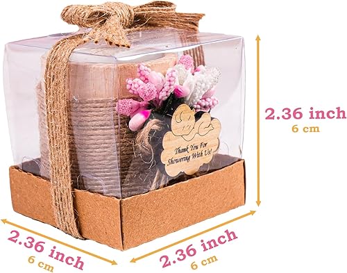Vista 3 de HTF - Juego de 10 portavelas de madera personalizadas para baby shower, regalos de baby shower, regalos de revelación de género, portavelas