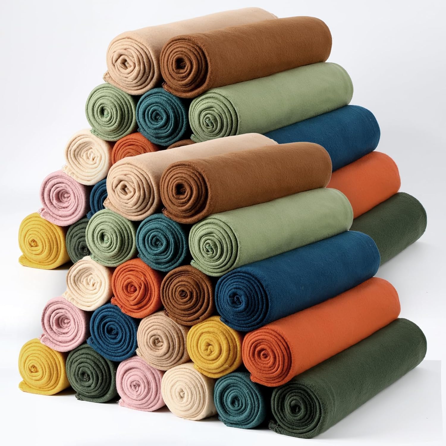 40pcs vintage fleece blankets bulk 50 x 60, soft lightweight throw blanket kit cozy blanket bulk for bed sofa couch warm pet fleece blanket set for wedding homeless home office travel gift for seasons winter classic 40