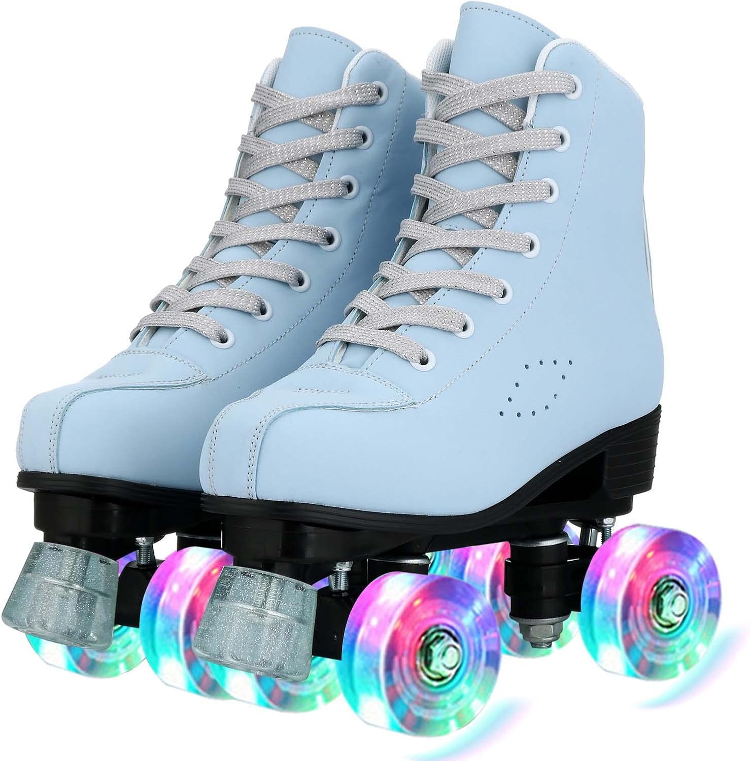 Comeon Roller Skates for Women PU Leather Roller Skates High-Top Leather for Beginners Teens for Woman,Girls and Boys,Adult