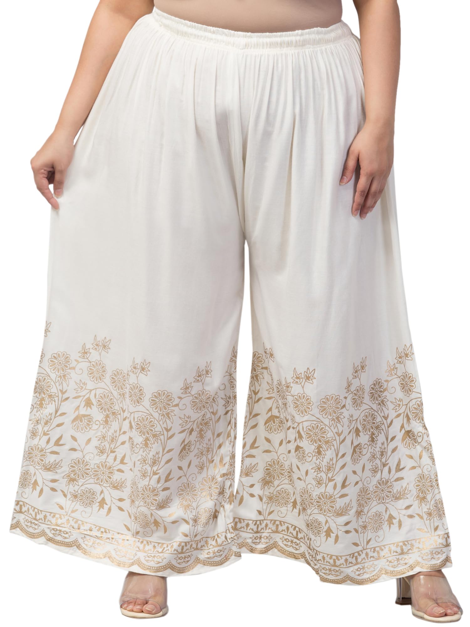 style prezone Women's Plus Size Flower Palazzo 5XL to 10 XL Free Size Palazzo-picture-23