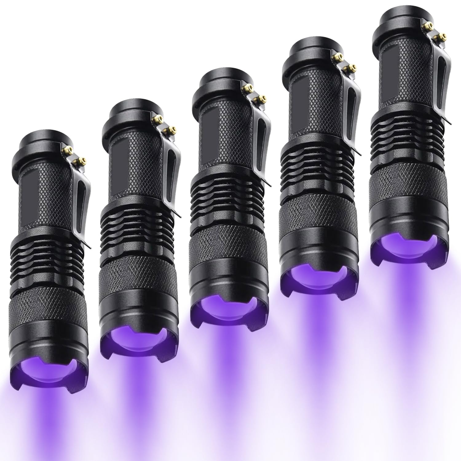 VBESTLIFE Lampe UV 254/365/395 Nm – Rechargeable Type-C, Alliage Alu, 2000mAh – Détection Fluorescente, Minéraux, Anti-Contrefaçon