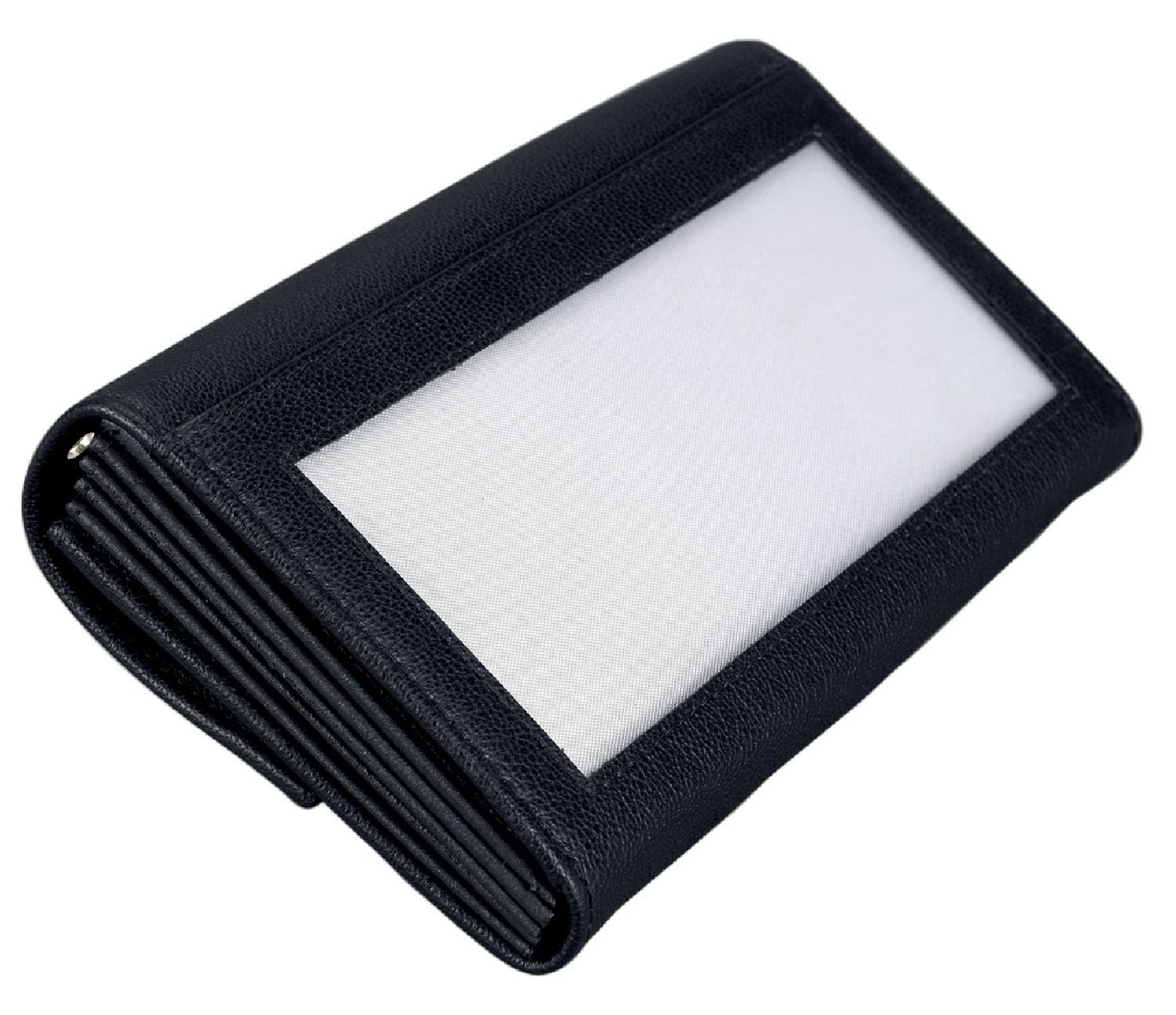 Alassio 42063 - Cartera de Camarero (Piel, Aprox. 17,5 x 10 x 3 cm), Color Negro