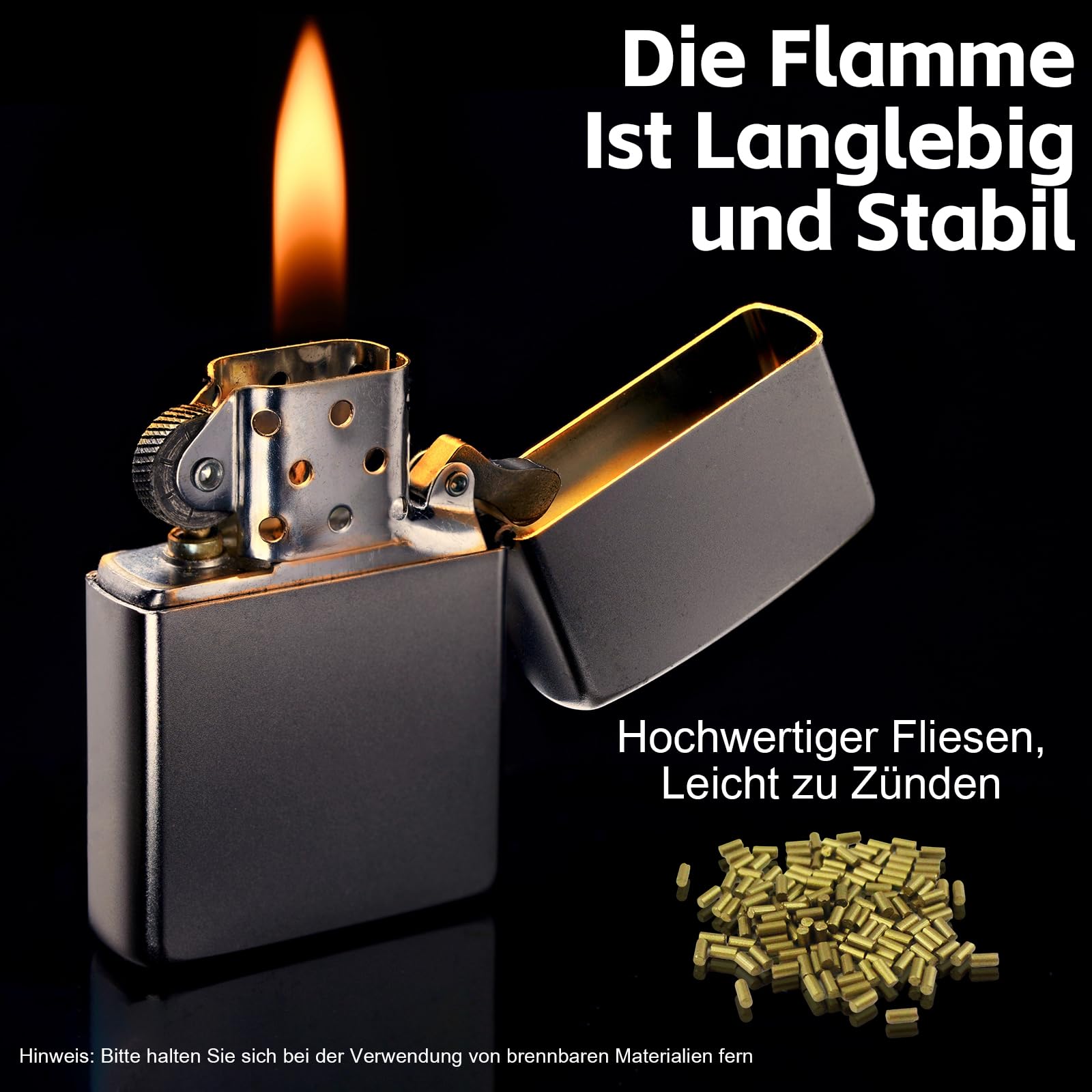 HavaCue Feuerzeug-Reparatur-Set · 150 Feuersteine, 50 Dochte, Watte · Universell Für Benzin-Feuerzeuge
