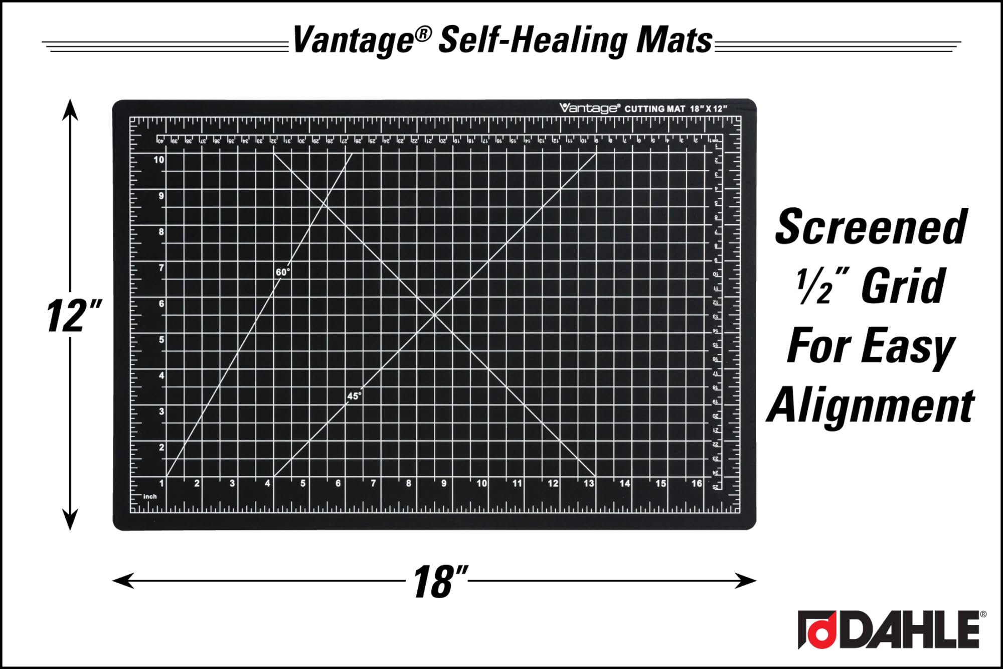 Dahle Cutting Mat - 12"x18" Self-Healing -2