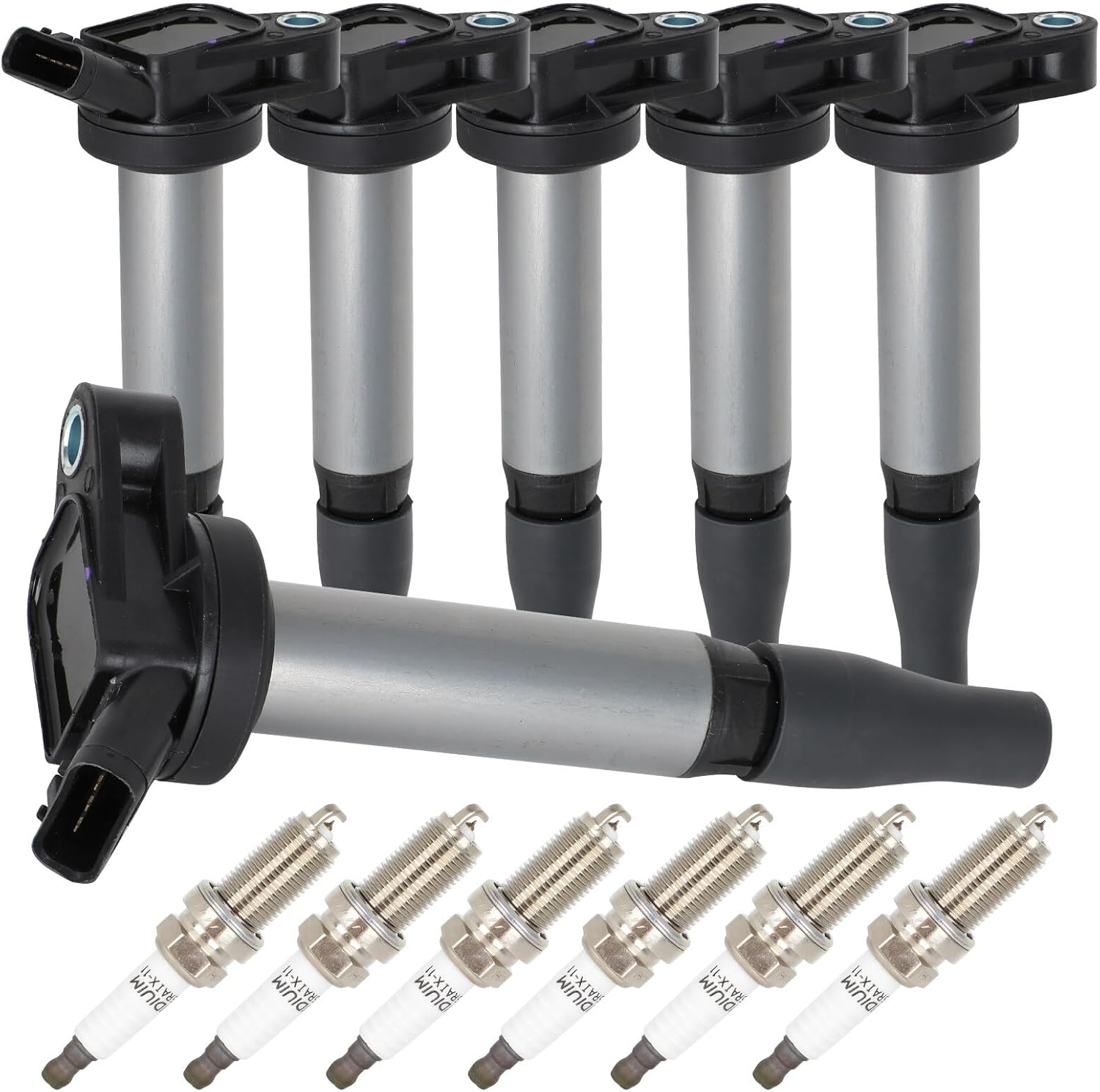 6 Ignition Coils with 6 Iridium Spark Plugs fit for 2016-2020 for Toyota for Tacoma V6 3.5L,2016 for Toyota for Tacoma L4 2.7L Ignition Coil Pack Replacement UF796,9091902273