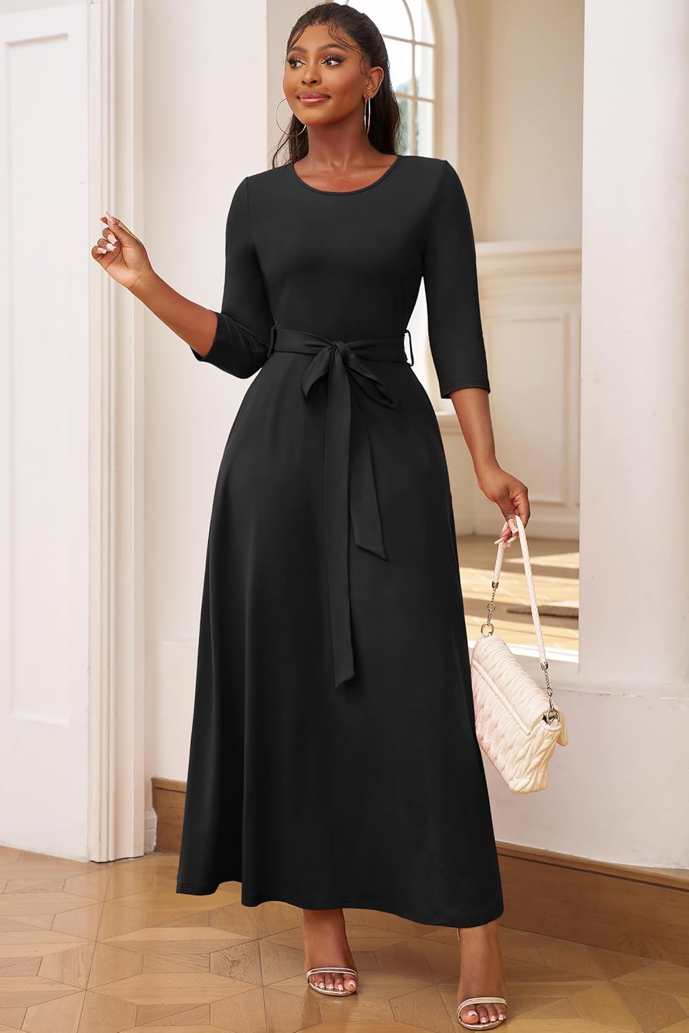 FANDEE Long Dress for Women Casual African Print Empire Waist Maxi Dresses for Wedding Guest, Church, M-3XL - Image 6