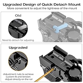 MidTen 1X22X33 Red Green Dot Sight 4 Reticles Reflex Sight Quick Detach Mount 20mm Rail