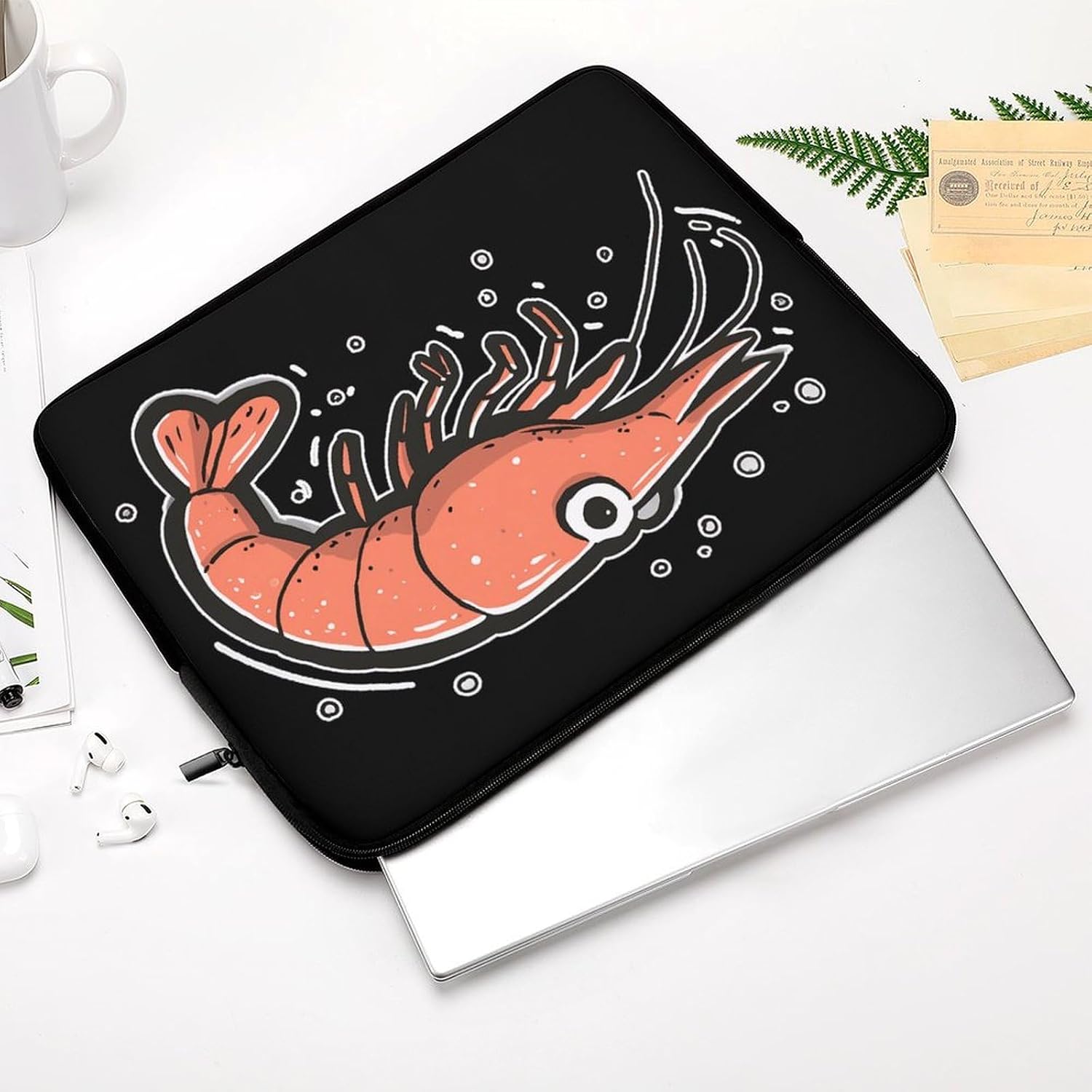 Cartoon Shrimp Laptop Case Sleeve Computer Tablet Bag image 3