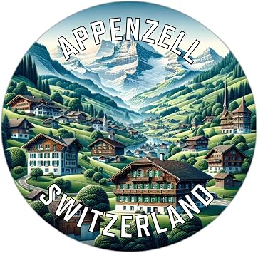 Appenzell Switzerland Souvenir Decorative Flat Magnet 2-Inch