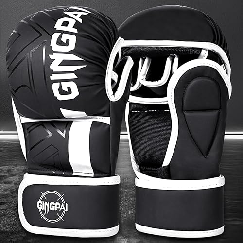 Miniatura 3 de Half-Finger Boxing Fight Gloves, Half Finger Training Gloves fit for Taekwondo Sparring,Muay Thai, Martial Arts(Karav MAGA),Karate,Combat Class