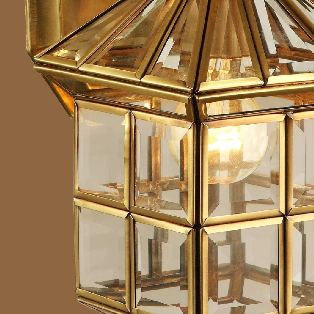 壁取り付け用燭台ライト屋外照明器具芝生装飾フェンスヴィラ中庭パビリオン風景銅ノスタルジック屋外壁取り付け用燭台アンティーク屋外壁、