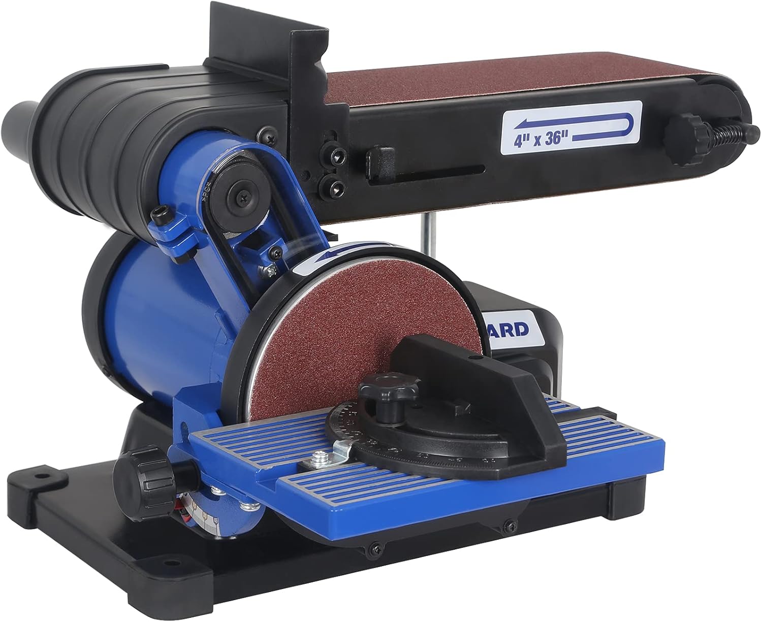 BILT HARD 4.3A Belt Disc Sander Combo, 6 Inch Disc and 4 x 36 Inch Belt Sander for Woodworking with 14 Piece Sanding Paper Kit - - 