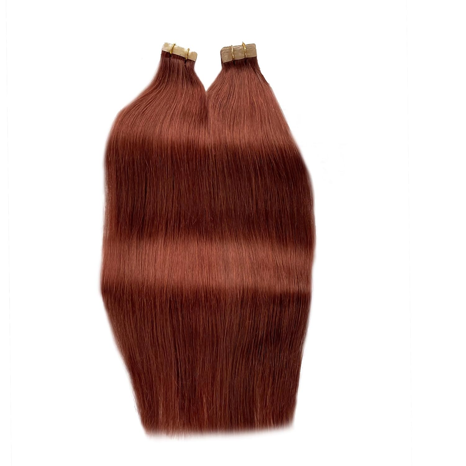 Dark Auburn Tape in Hair Extension Human Hair 20inch 50g 20pcs Skin Weft Remy Straight Hair #33 Dark Auburn Tape in Hair Extensions