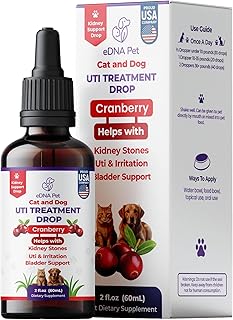 eDNA PET - Cat & Dog Urinary Tract Infection Treatment – Herbal Bladder & Kidney Wellness Formula – Helps to Maintain Normal Urination and Hydration – Made in USA