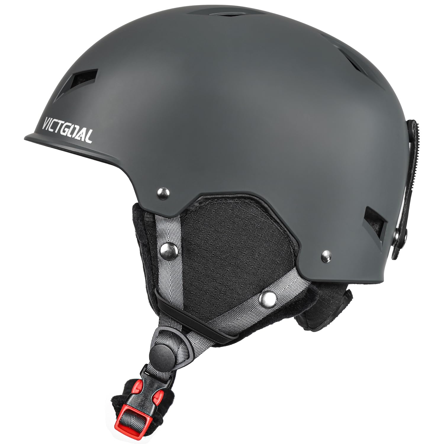 Victgoal Casco da Sci per Uomo Donna, Casco da Snowboard Regolabile di Sicurezza Taglia M/L Buona Ventilazione con Paraorecchie Caldi per Sci Snowboard Sport Invernali