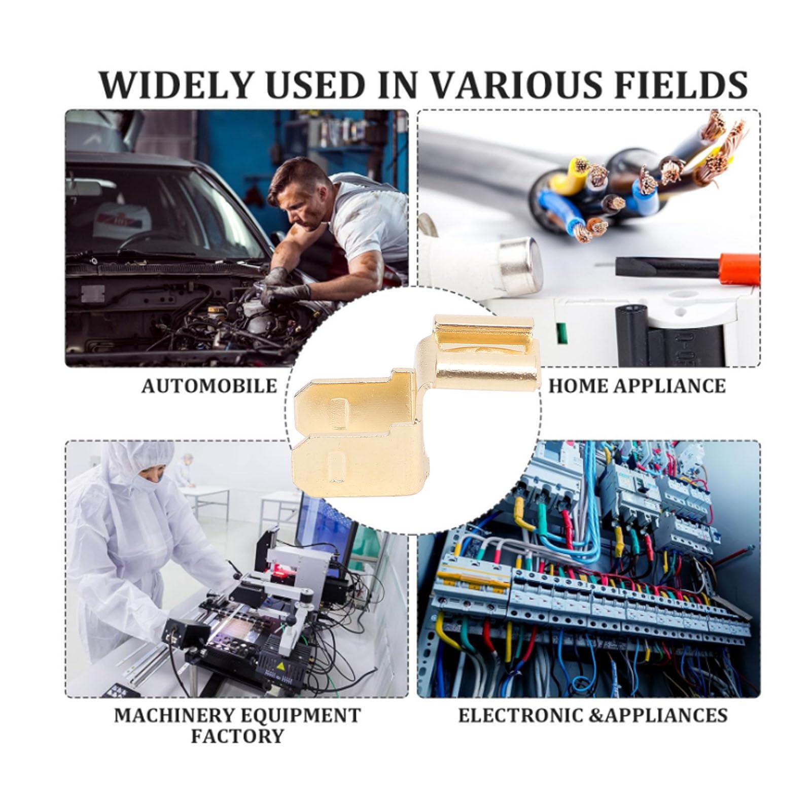 Quick Disconnect Electrical Adapters Efficient Non Insulated Connector for Chair Terminal with Swift Setup Bi Directional Wire Terminal Piggyback Spade Connectors