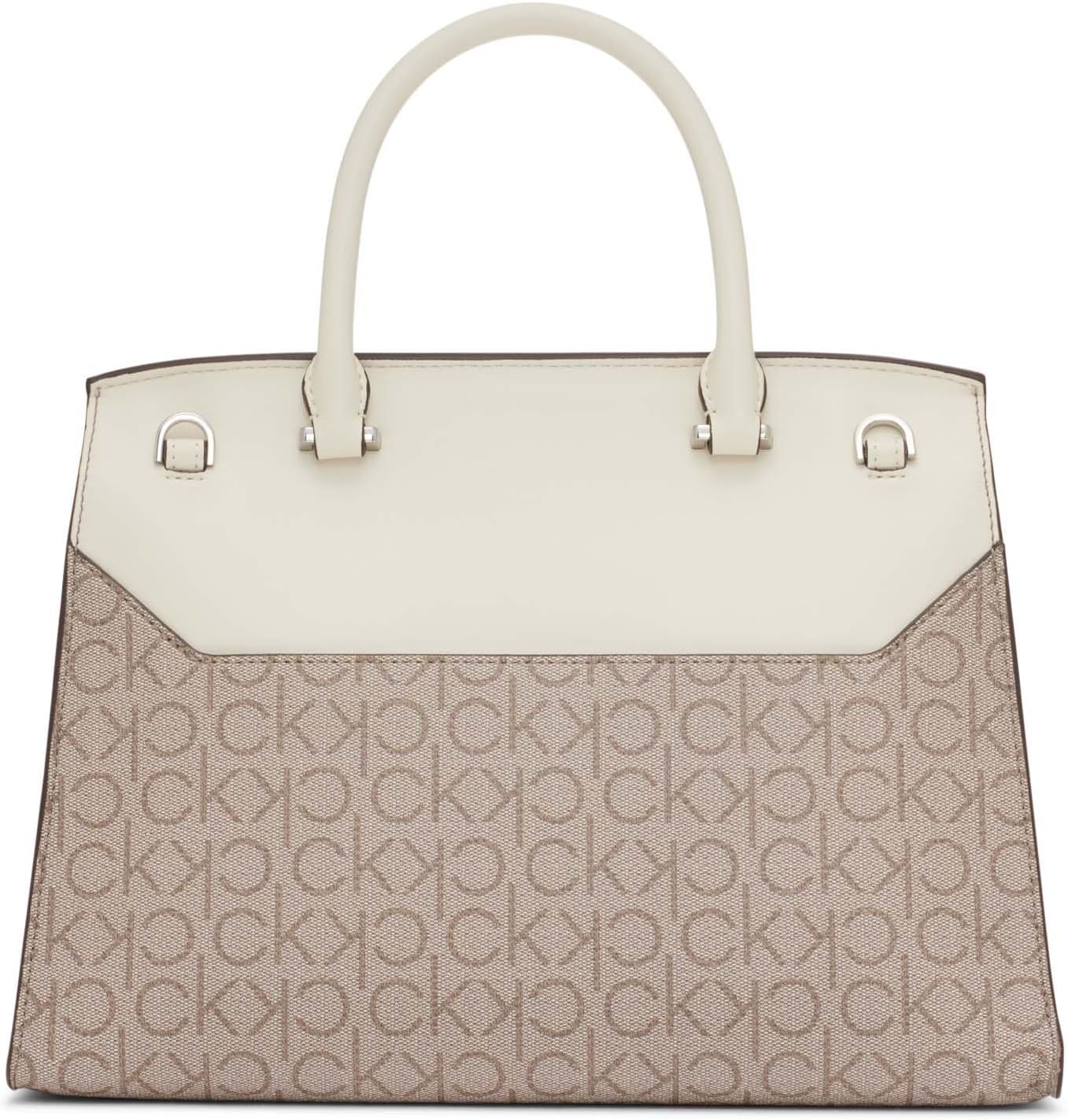 Calvin Klein womens Becky Turn Lock Satchel | Turn Lock, 2 in 1, Vegan Leather, 3 Pockets - Image 2