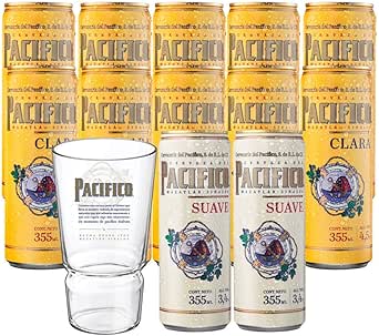 Pack 10 Latas Cerveza Pacífico + 2 Latas Cerveza Pacífico Suave + 1 ...