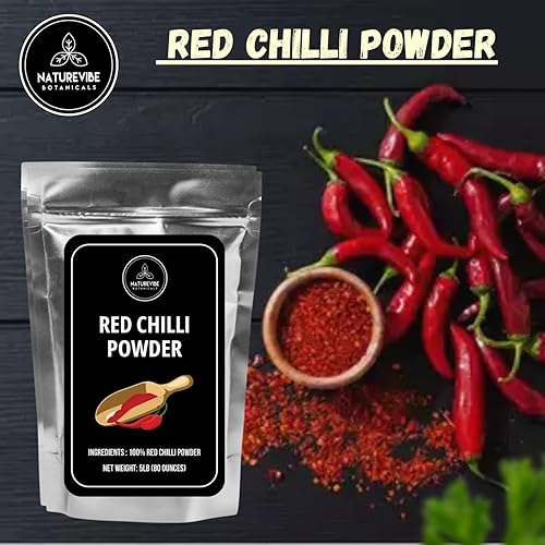 Miniatura 4 de Naturevibe Botanicals - Chile rojo orgánico en polvo, 5 libras, Capsicum annuum, no OMG y sin gluten, añade sabor y especia (80 onzas)