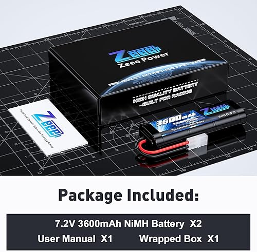 Miniatura 6 de Zeee Batería NiMH RC de 72 V 3600 mAh con enchufe Tamiya para coche RC Asociado HPI Losi Kyosho Tamiya Hobby paquete de 2