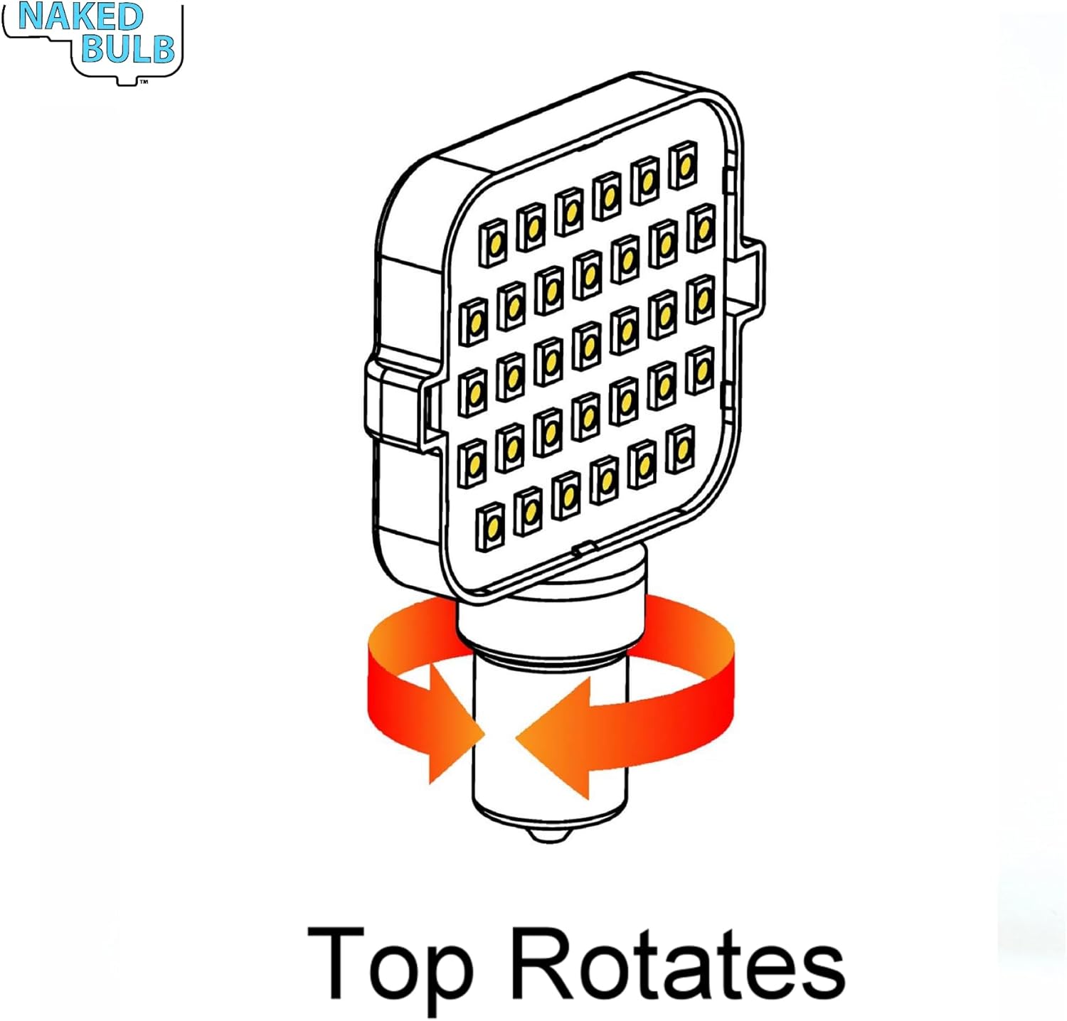 NK-1141-350CW LED Replacement EMI Suppressed Vented Bulb, BA15s - i.e. (1141 Base), 350 Lumen 8-20Volts Cool White (8 Pack)