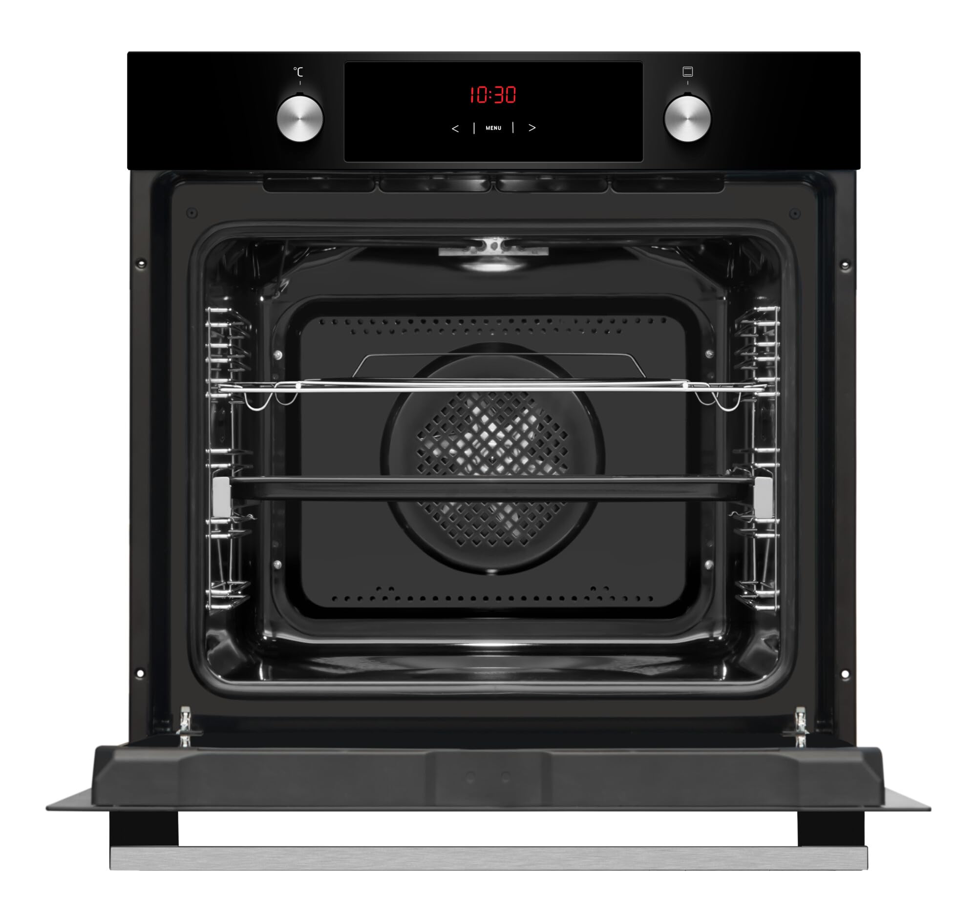 Amica EBX 943 610 SM Backofen / Matt-Schwarz / 77 Liter Garraum / 9 Funktionen (z. B. Umluft, Ober-/Unterhitze) / Timer / Teleskopauszug