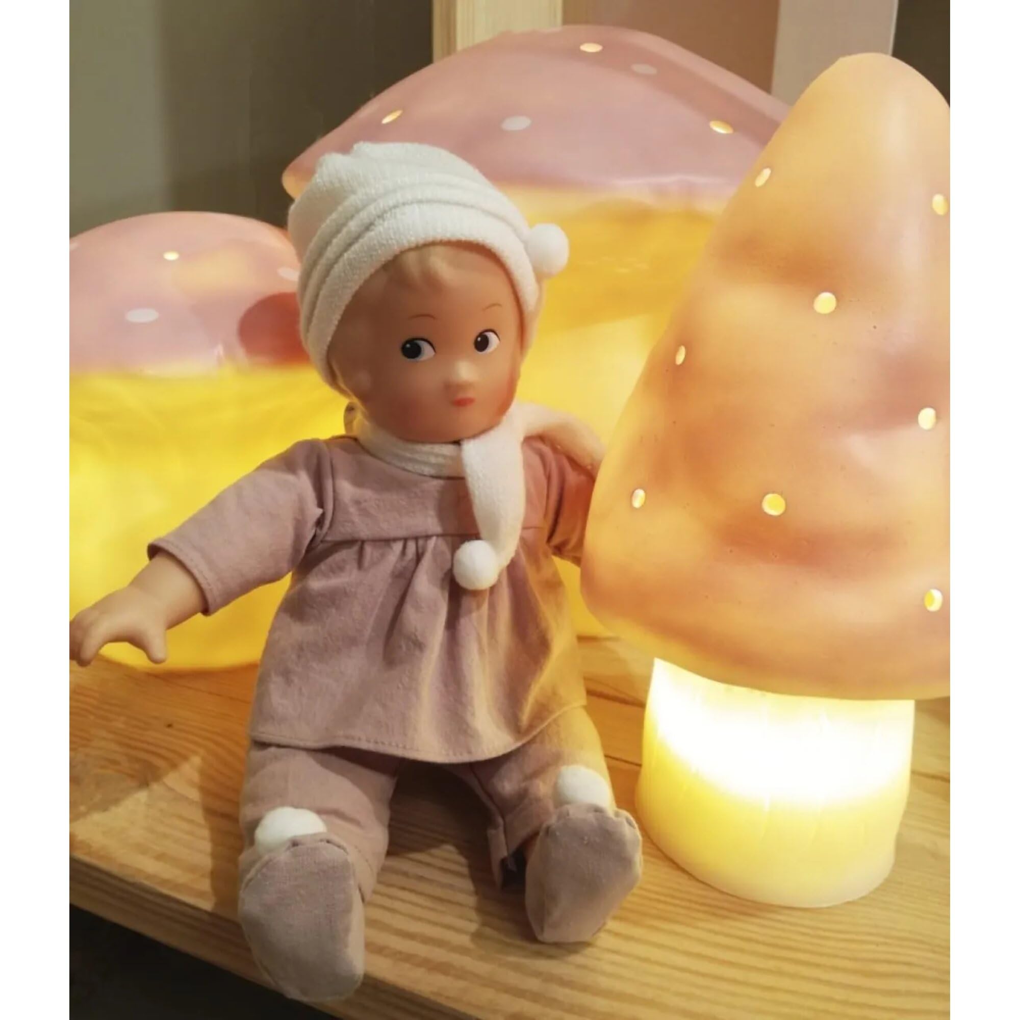 Egmont Toys Heico Nachtlicht Fliegenpilz klein, Vintage PINK
