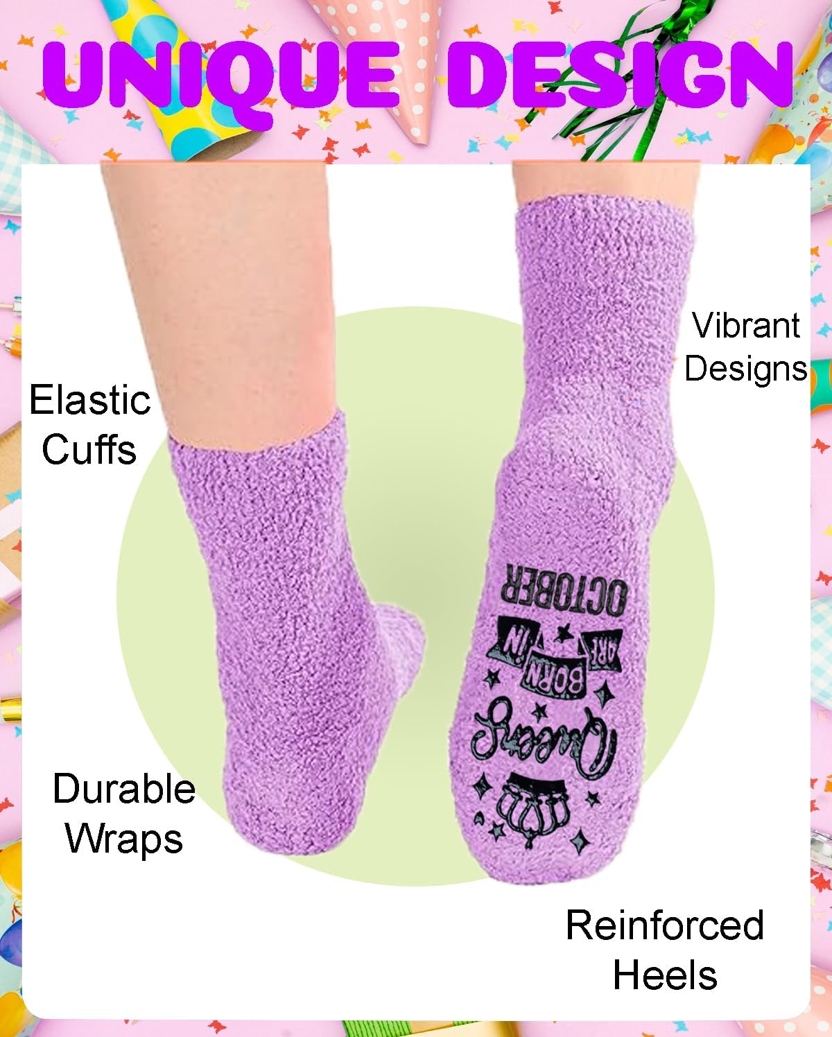 Birthday Gifts for Women Girl Her - Queen Born in Month Birthday Socks Gifts Ideas - Image 4