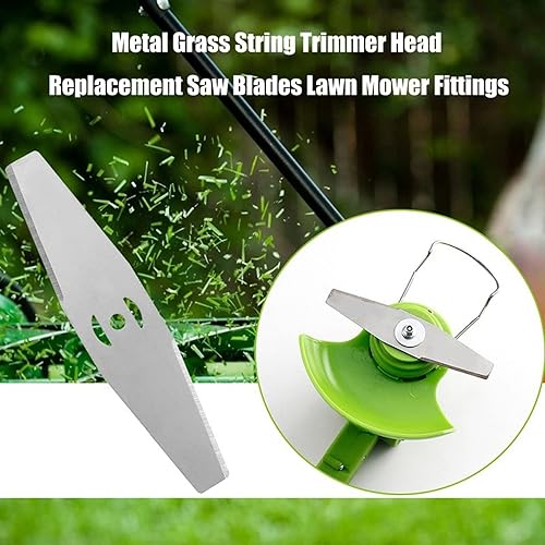 Miniatura 2 de TOPINCN 5Pcs Grass Trimmer Replacement Blades, Metal Lawn Mower Saw Blade Head Replacement, Steel Electric Mower Head Blades Garden Tool Fit for