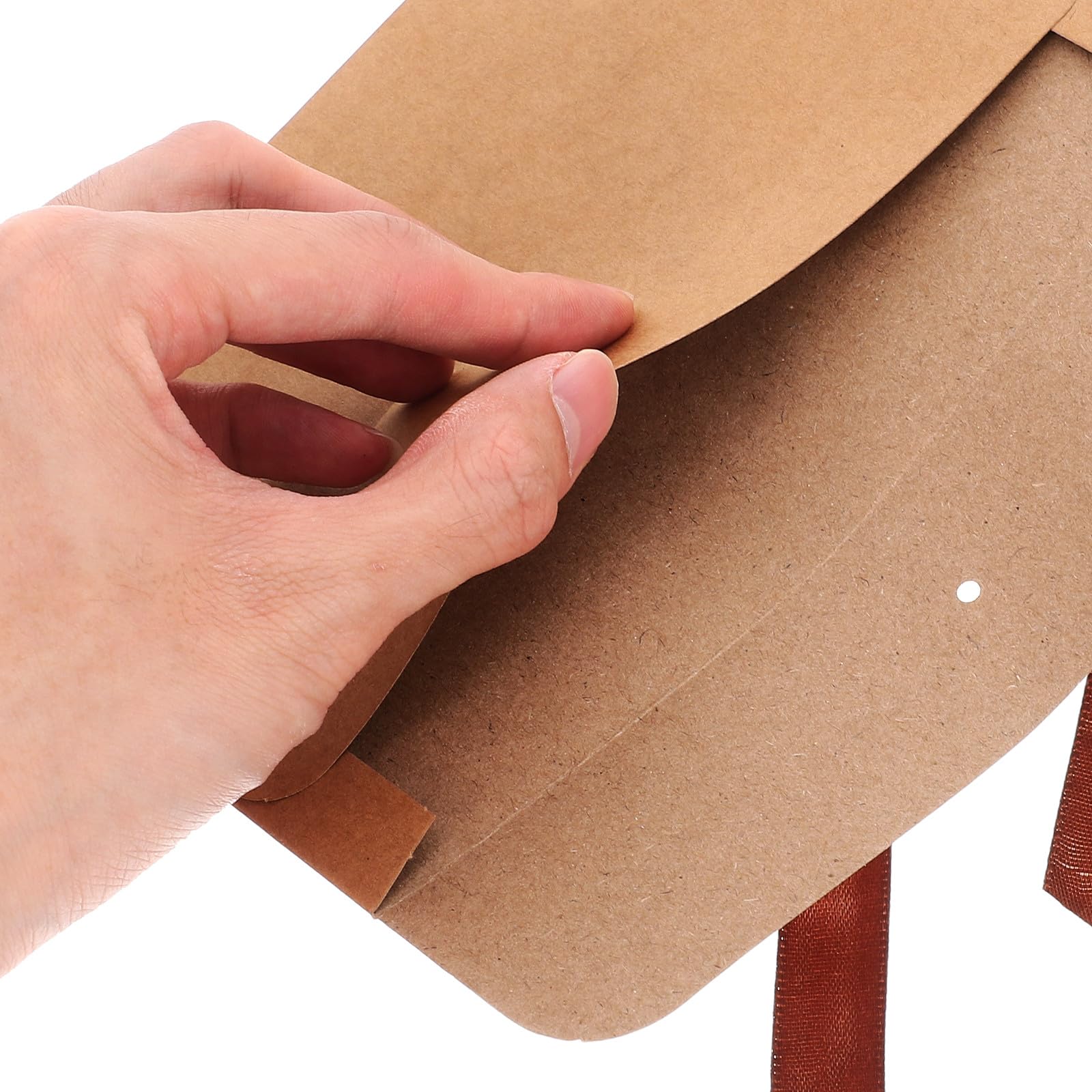 Ciieeo 50 Buste in Carta Kraft con Fiocco Caffè Buste per Biglietti D’auguri Retrò Piccole per Inviti Regali e Shower Eleganti e Multifunzionali