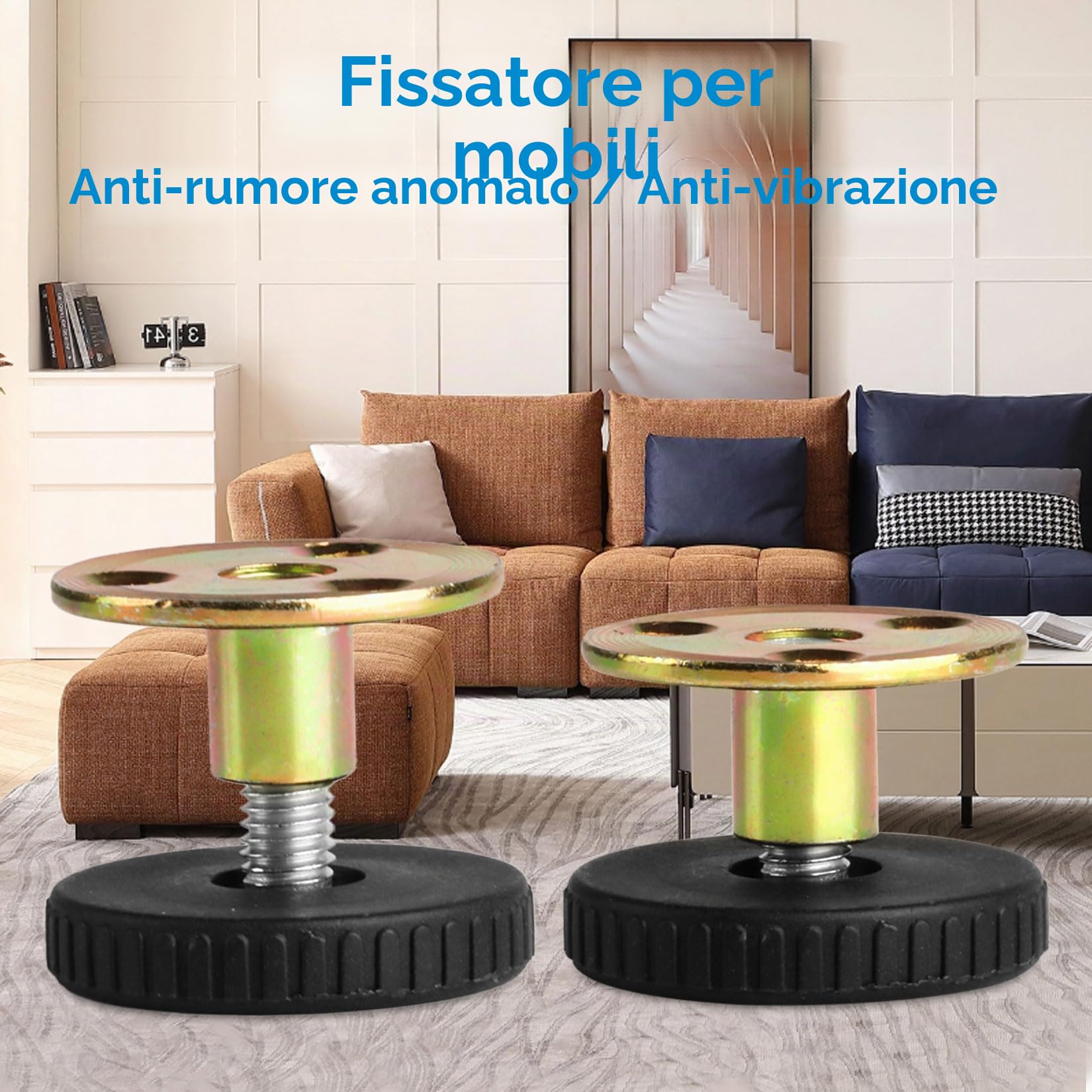 10 PzPiedini per Mobili Regolabili in Altezza 24 - 37 mm, Piedini Regolabili per Mobili, Gambe Piedi per Mobilie Tavolo Sedia Divano Letto Mensole Piedini di Livellamento, con Cuscinetti & Accessori