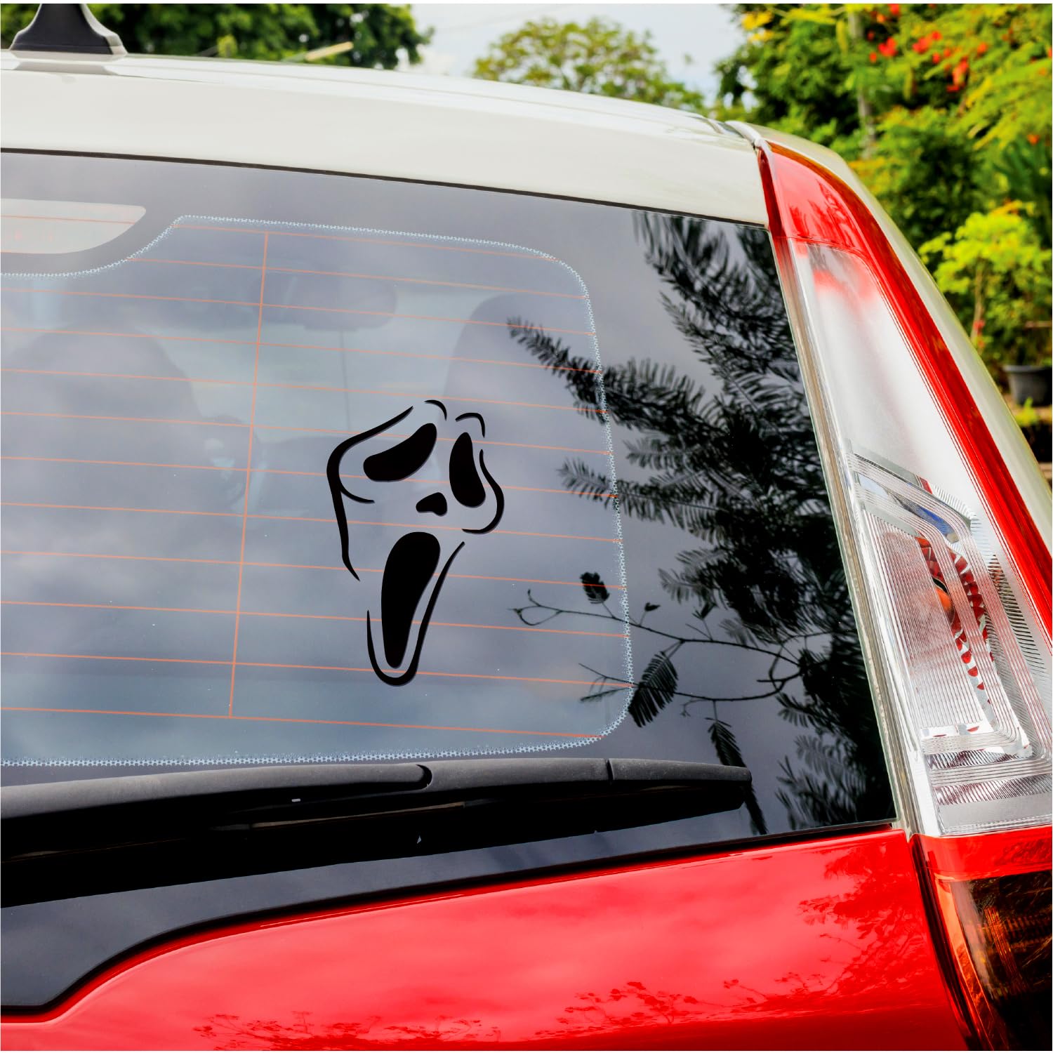 Adesivi di Scream Stencil (nero) (set di 2) Premium Impermeabile Vinile Decal Adesivi per computer portatile Telefono Accessori Caschi Finestra Auto Tazza Tuber Cup Door Wall Decoration -