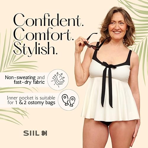 Miniatura 6 de SIIL Trajes de baño de ostomía para mujer, fundas para bolsas de ostomía para mujer, para colostomía, illeostomía, urostomía para todos los