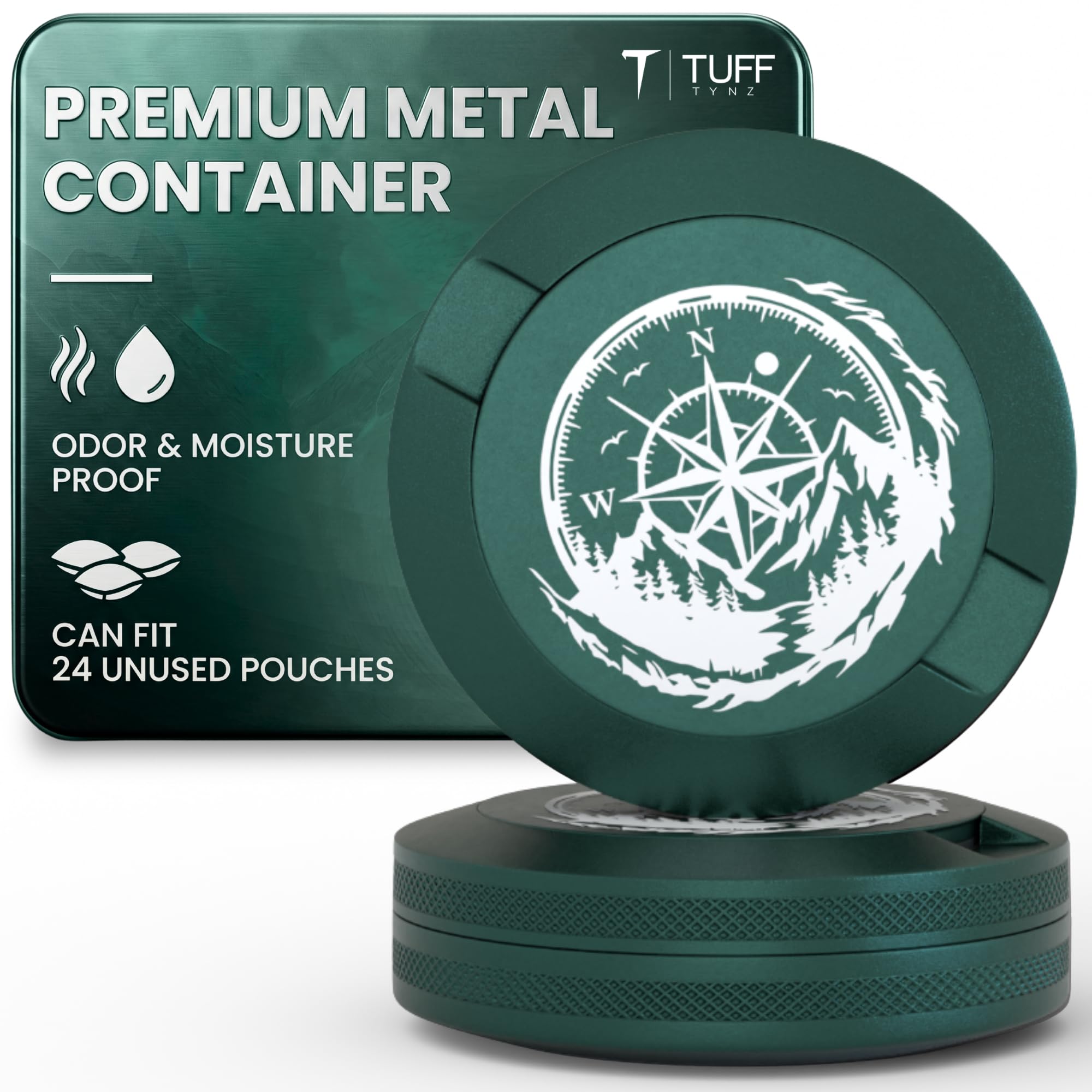 TuffTynz - Nicotine Pouch Container | Snus | Snus Can | Gift for Him | The Adventurer
