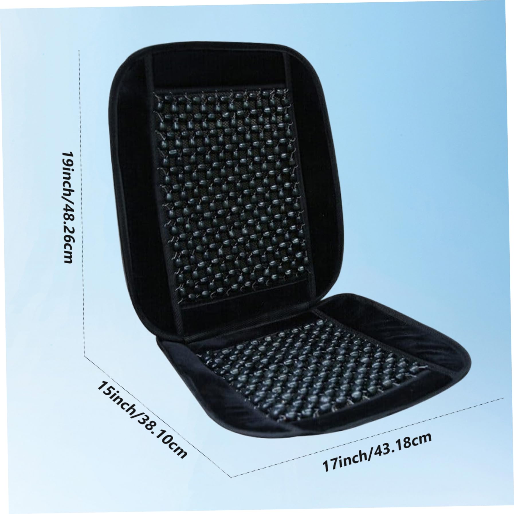 Cojín de asiento del conductor del automóvil con cuentas de madera, cubiertas de asiento de cuentas naturales para automóviles, cubiertas de asiento con cuentas enceradas pulidas transpirables, cubie