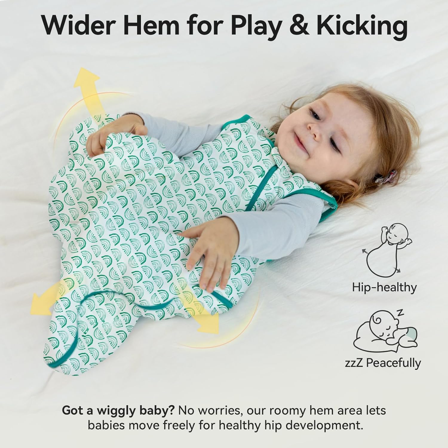 Rayon Made from Bamboo Sleep Sack 6-12 Months Supersoft Toddler Sleep Sack 1.0 Tog Baby Wearable Blanket with 2-Way Zipper Unisex Sleeping Bag for Babies Toddler - Image 5