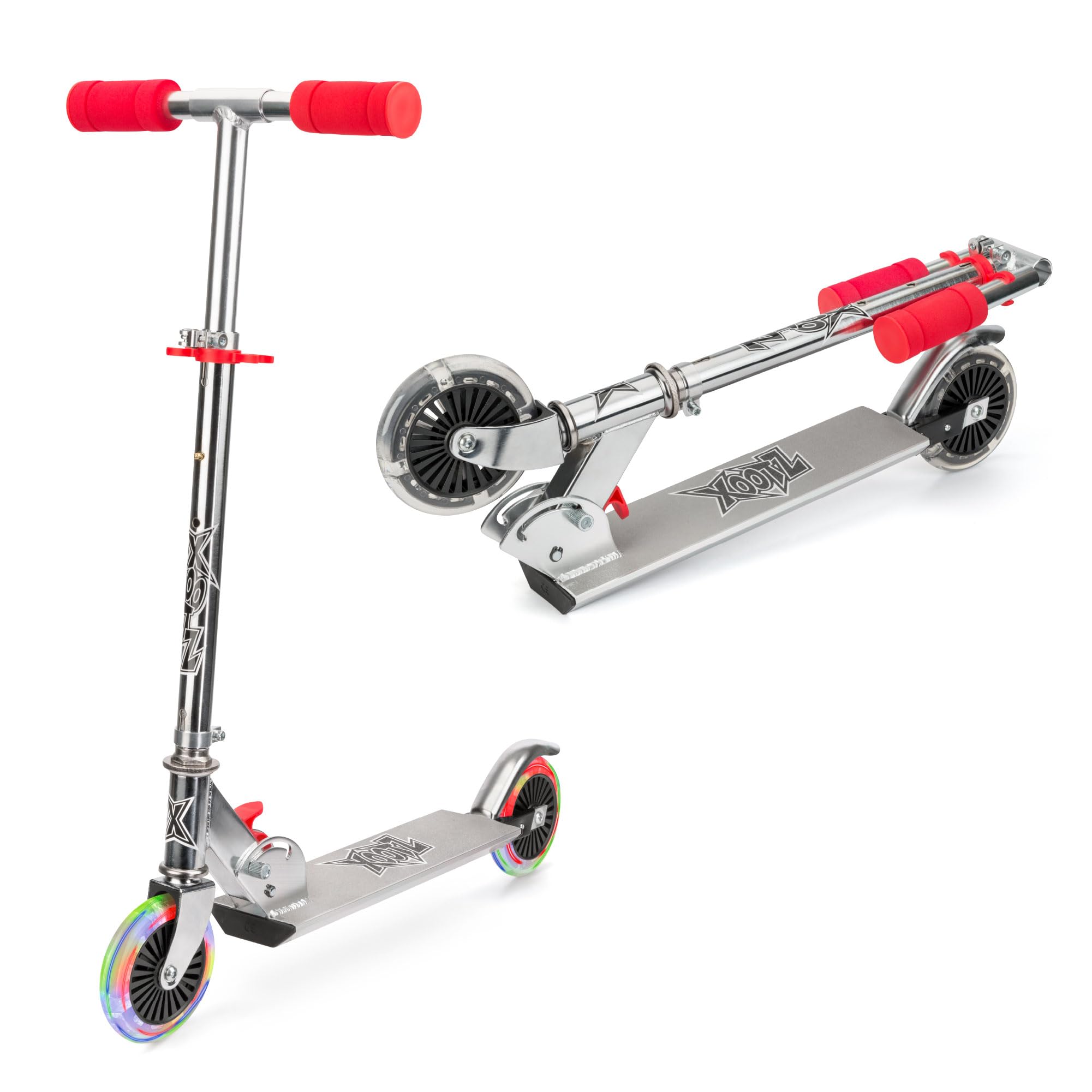 Kinder-Scooter mit verstellbaren Lenkern und LED-Rädern