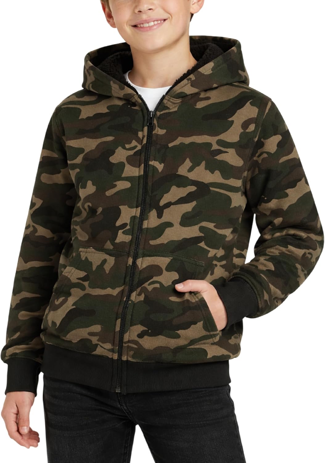 Coney Island Boys Hoodies - Cozy Soft Fleece Sherpa Lined Zip Up Hoodie Sweatshirt for Boys - Size Up for Ideal Fit