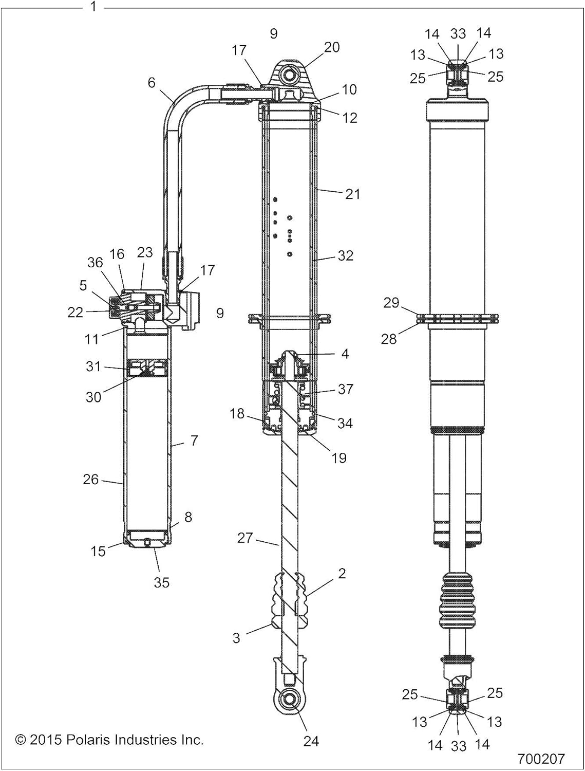 Polaris Eyelet Genuine OEM Parts: (T) Eyelet, [? 1.1866 Bore X 0.900 W, 2.400 TLG] .875 Shaft, Count, Qty 1