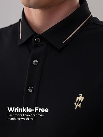 Mens Polo Shirts Short Sleeve Cool Moisture Wicking High Stretch Breathable Golf Polo Shirts