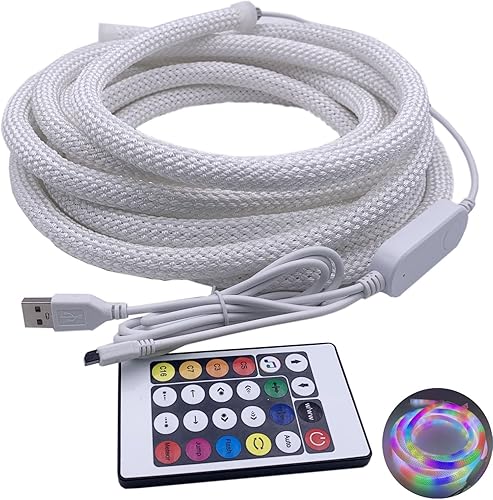 DC5V WS2811 WS2812B USB Ronda Reticulate Patrón Neon LED Strip 50Ledsm 360 grados Smart RGB Flexible Silicona Light Tape
