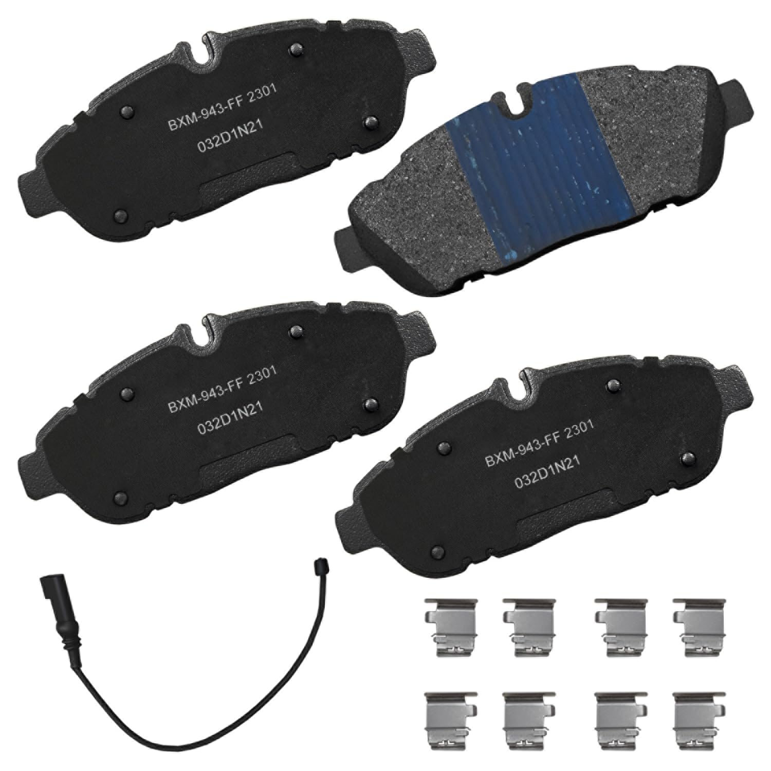Bendix Premium SBM2301 Semi-Metallic Front Brake Pads for Ford E-Transit 2023, Transit 2020, Transit-150 2023-2020, Transit-250 2023-2020, Transit-350 2023-2020, Transit-350 HD 2023-2020