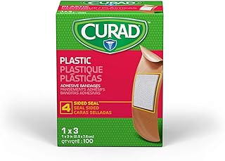 CURAD Plastic Adhesive Bandages 1" x 3", Not Made from Natural Rubber Latex, Pack of 1200