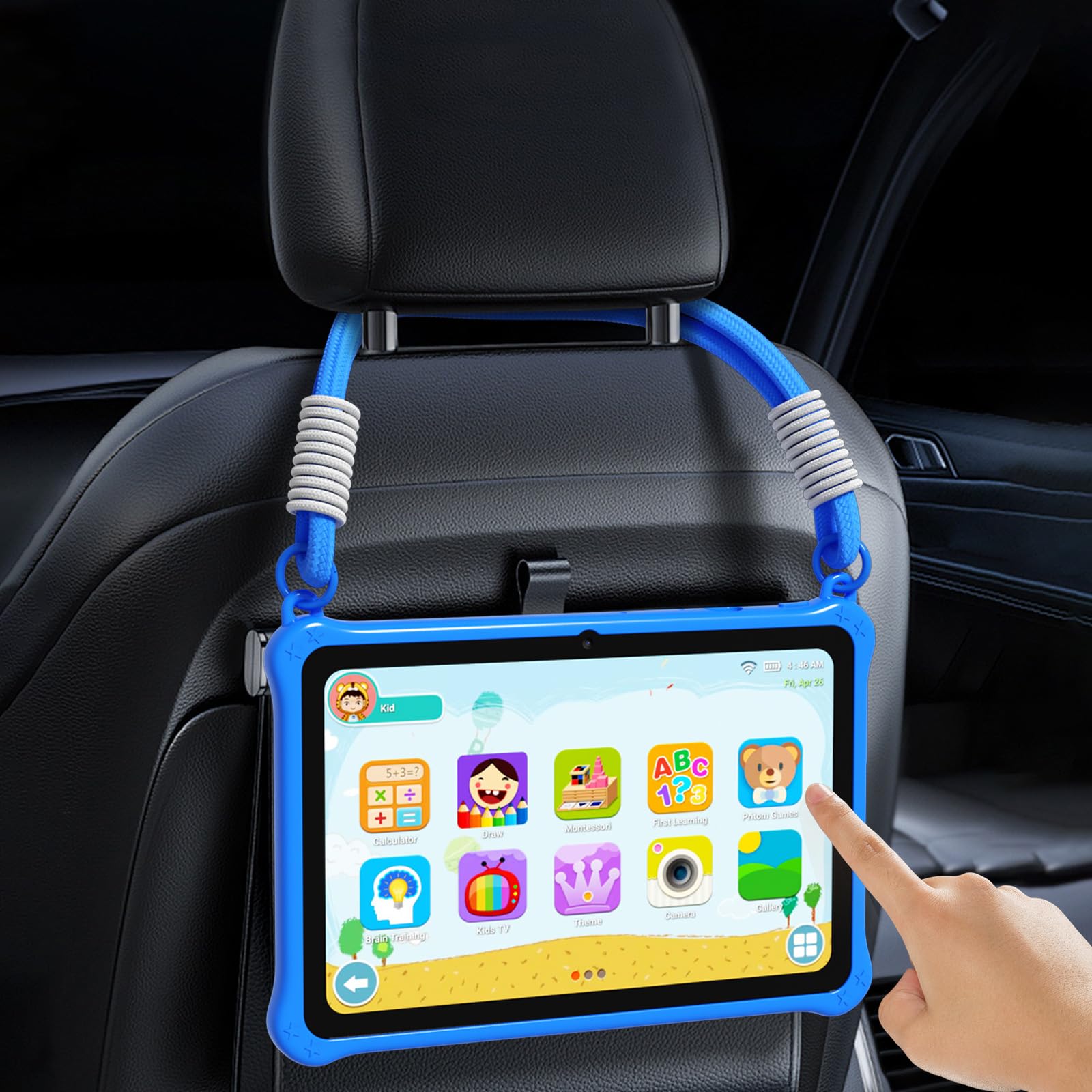 GOZZGEAR Android 13 Kids Tablets 7 inch for Toddler, Parental Control, Free Kids APP, 32GB, Expandable 512GB, 3500Mah, WiFi Dual Camera with Eye Protection, Blue — view 8