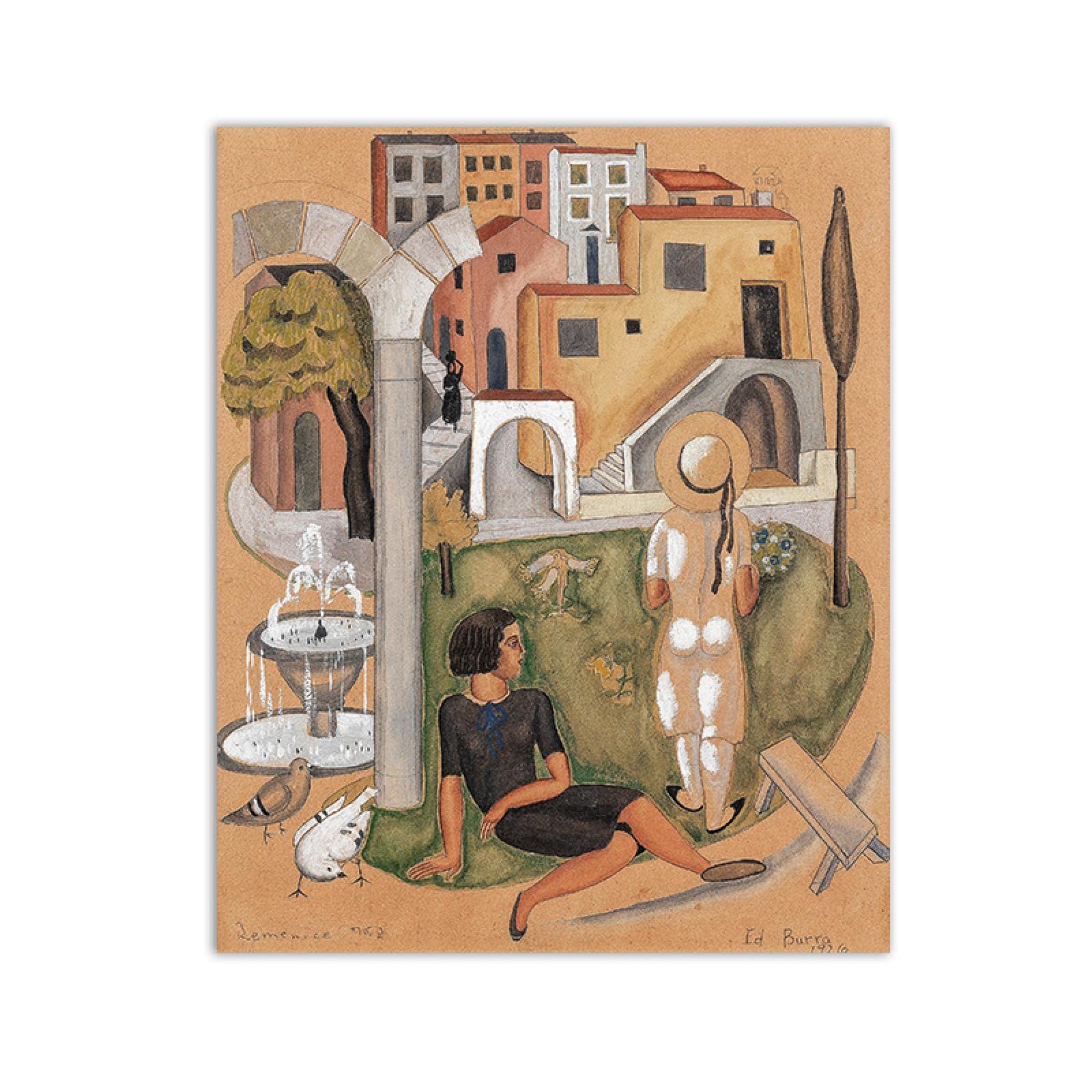 Edward Burra Prints-Canvas Wall Art-Famous Painting Posters Reproductions-Picture Print on Canvas-Living Room Decoration Painting-No. 2 50x40cm(20x16inch) Frameless