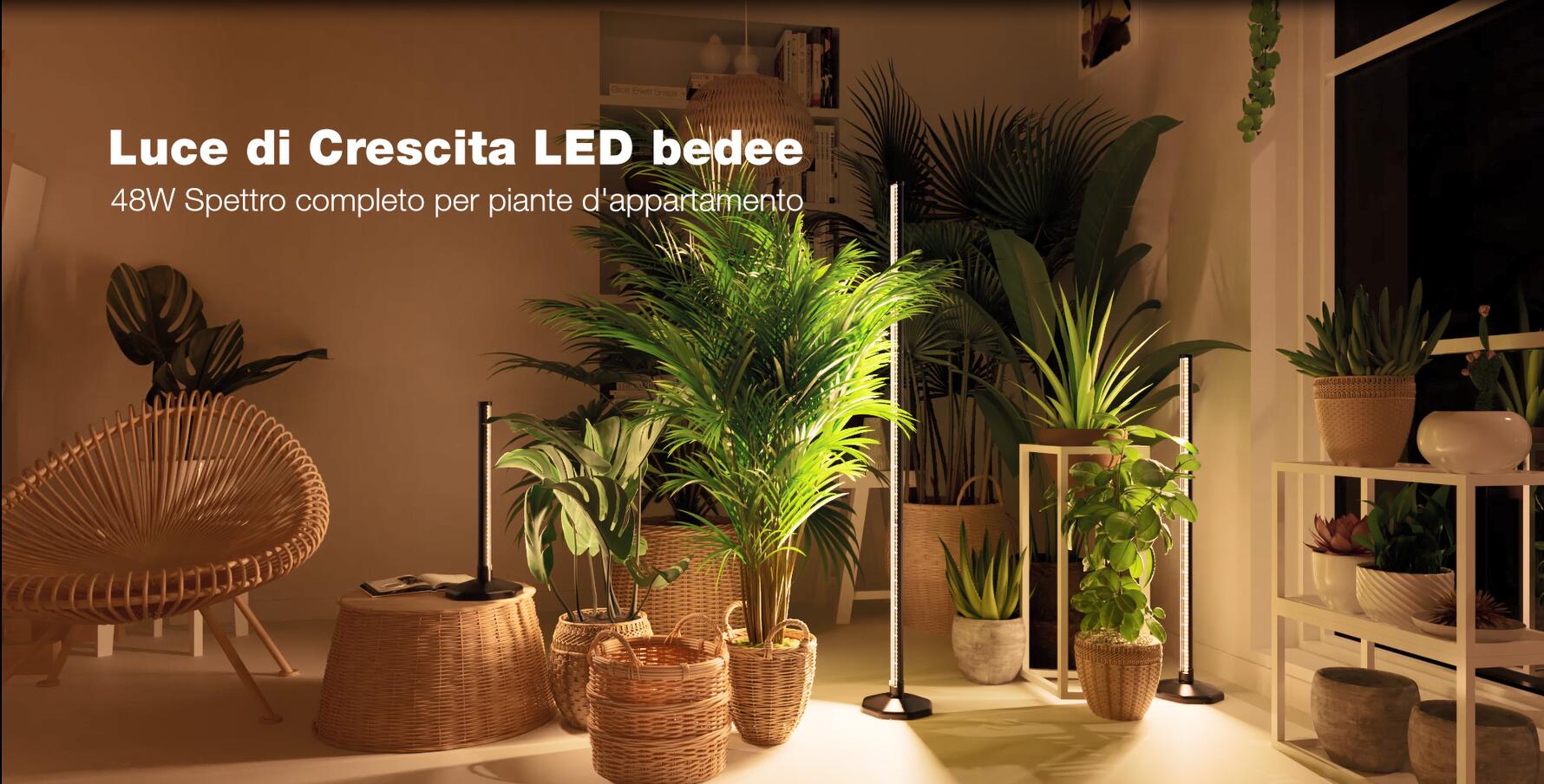 Lampada LED Per Piante Interno - Luce A Spettro Completo 6000K Con Timer | Regolabile 10 Livelli - Foto 9